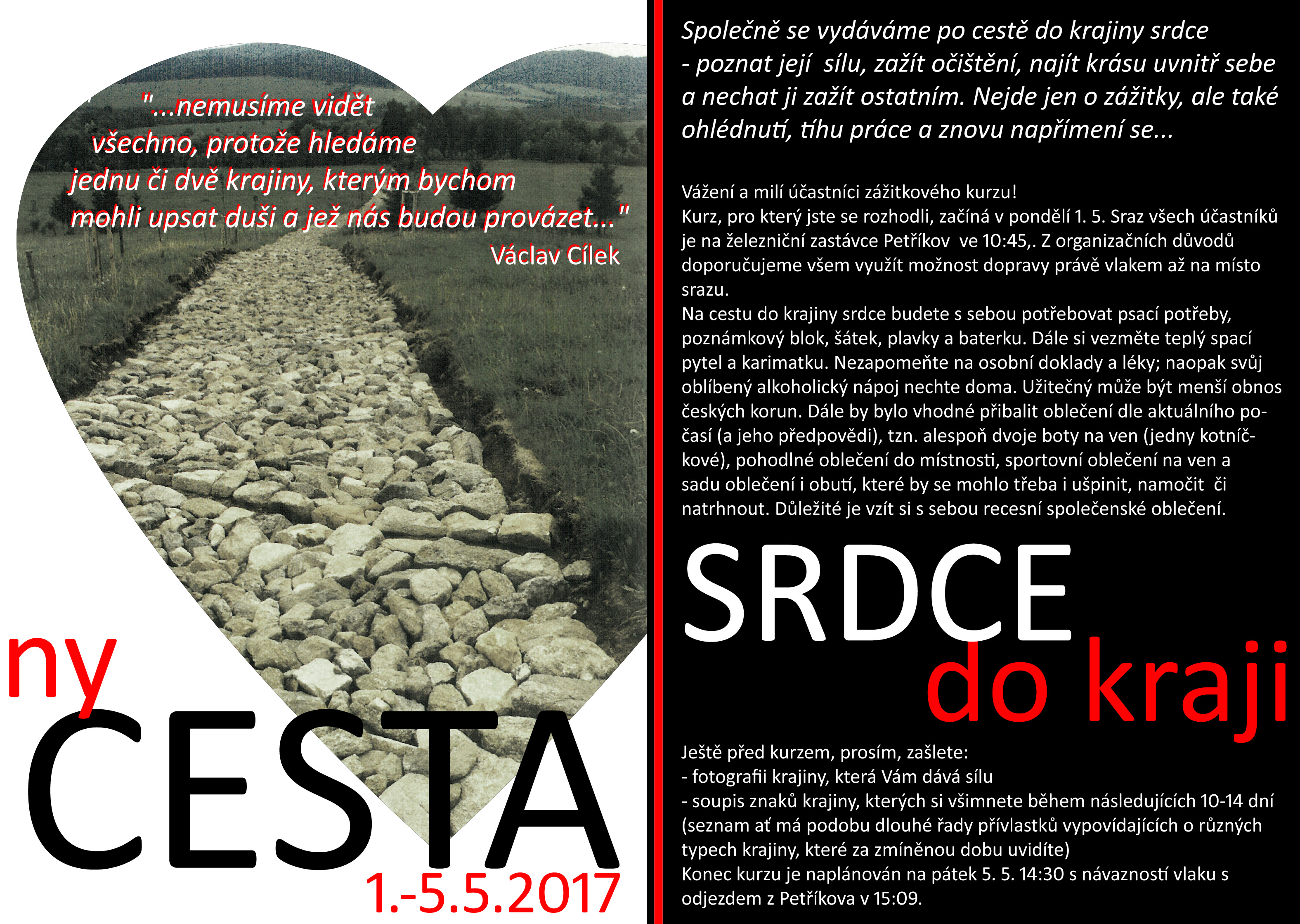 Příklad tematické pozvánky na zážitkový kurz