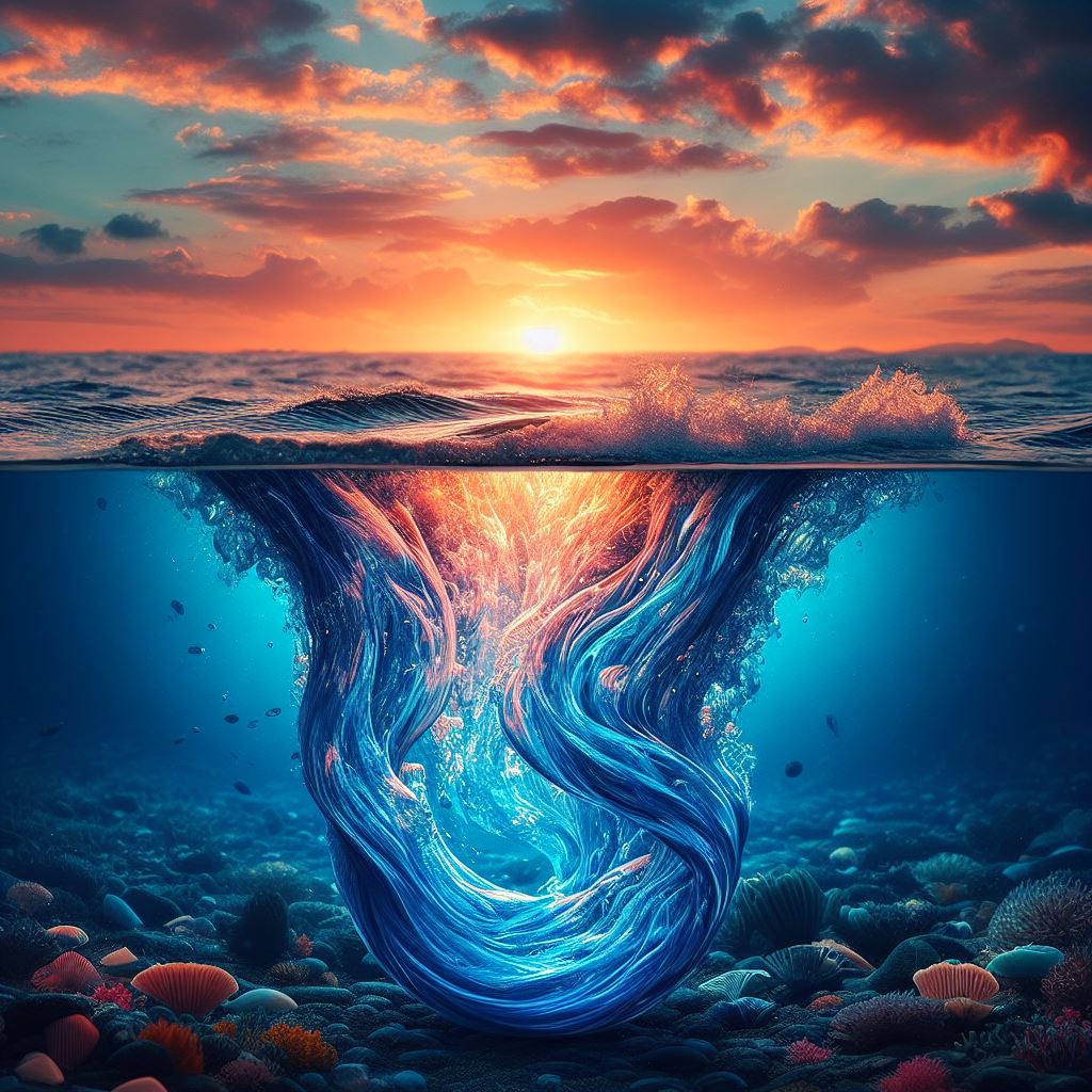 Flow of water in the ocean